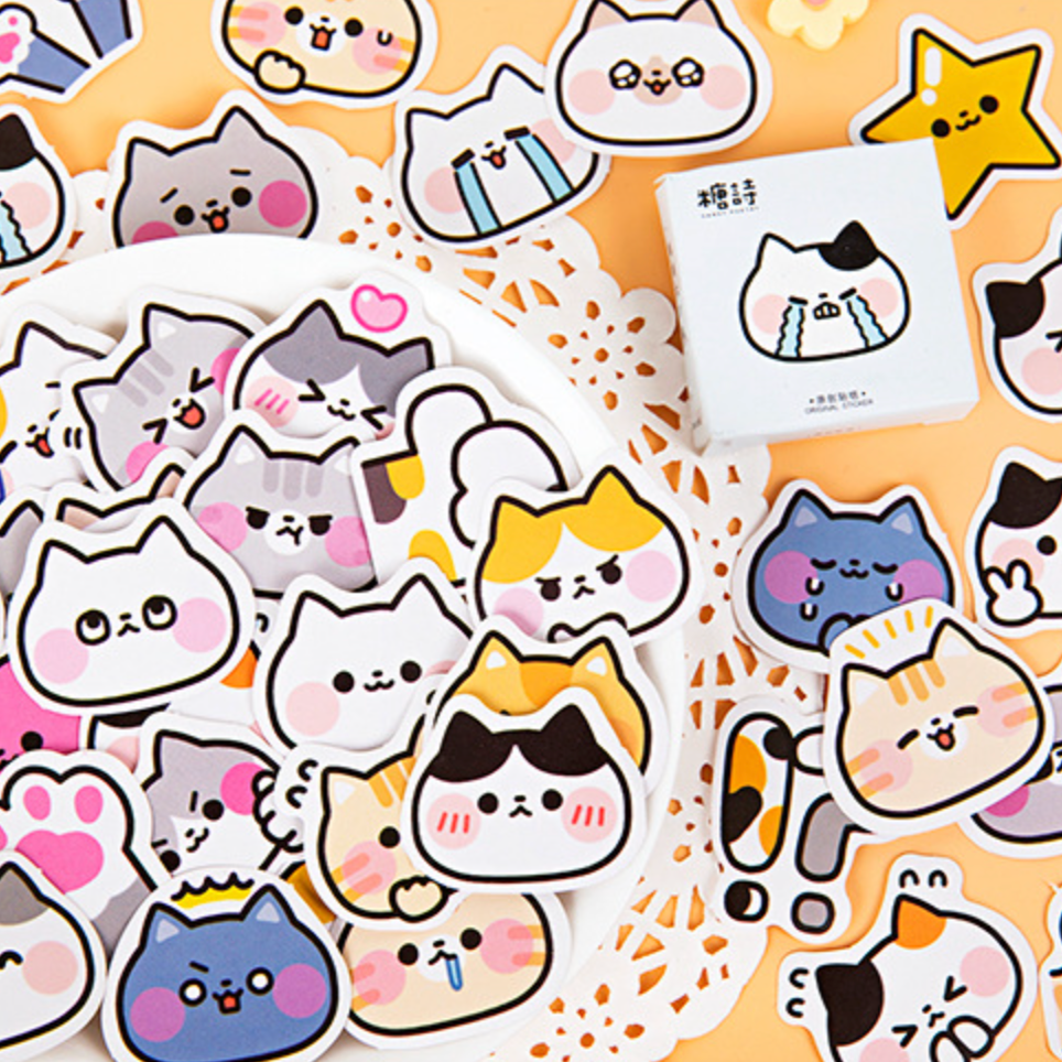 Kawaii Cat Stickers 45 Pieces – omgkawaii