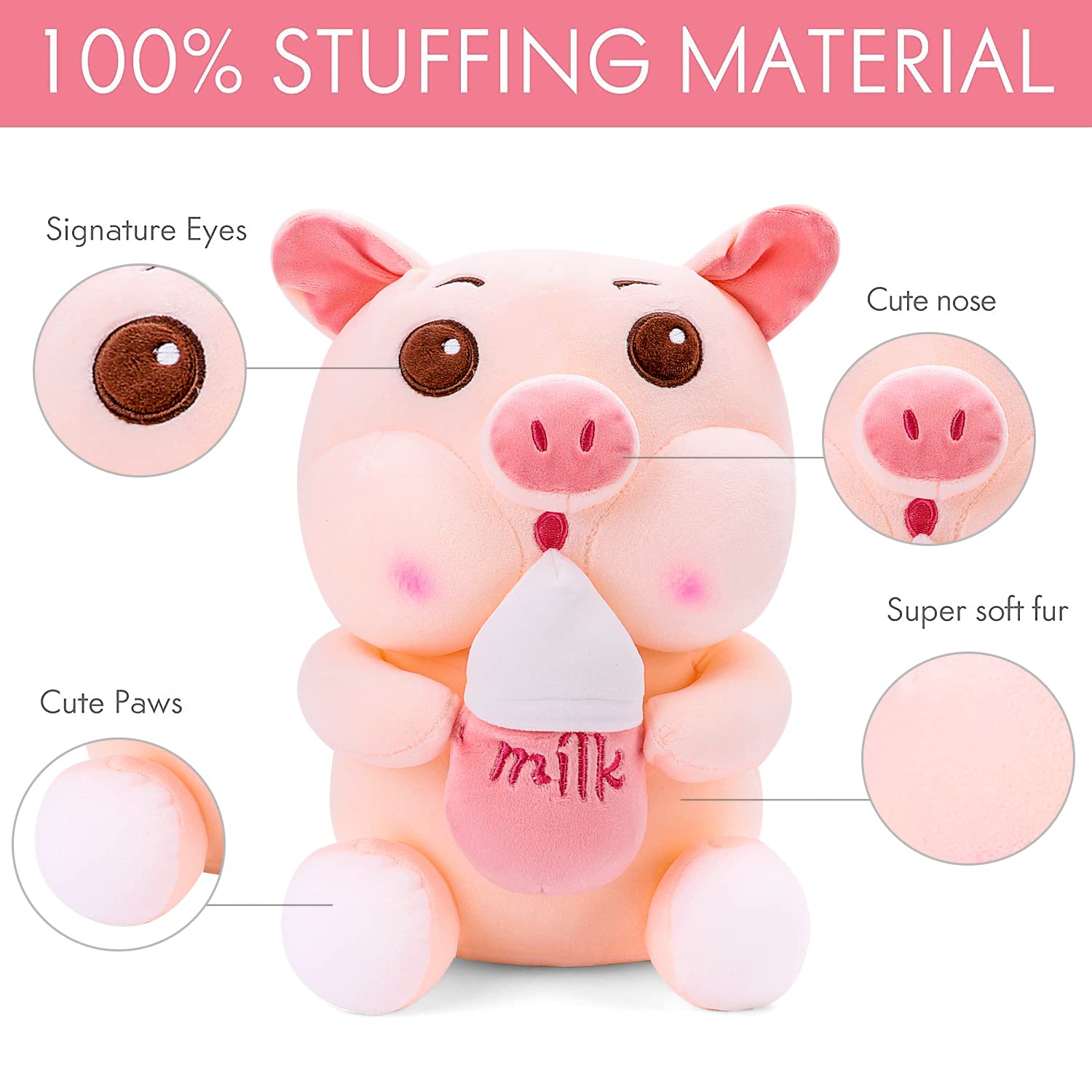 omgkawaii 🐰 Land Animals Plushies Cuddly Stuffed Pig Animal