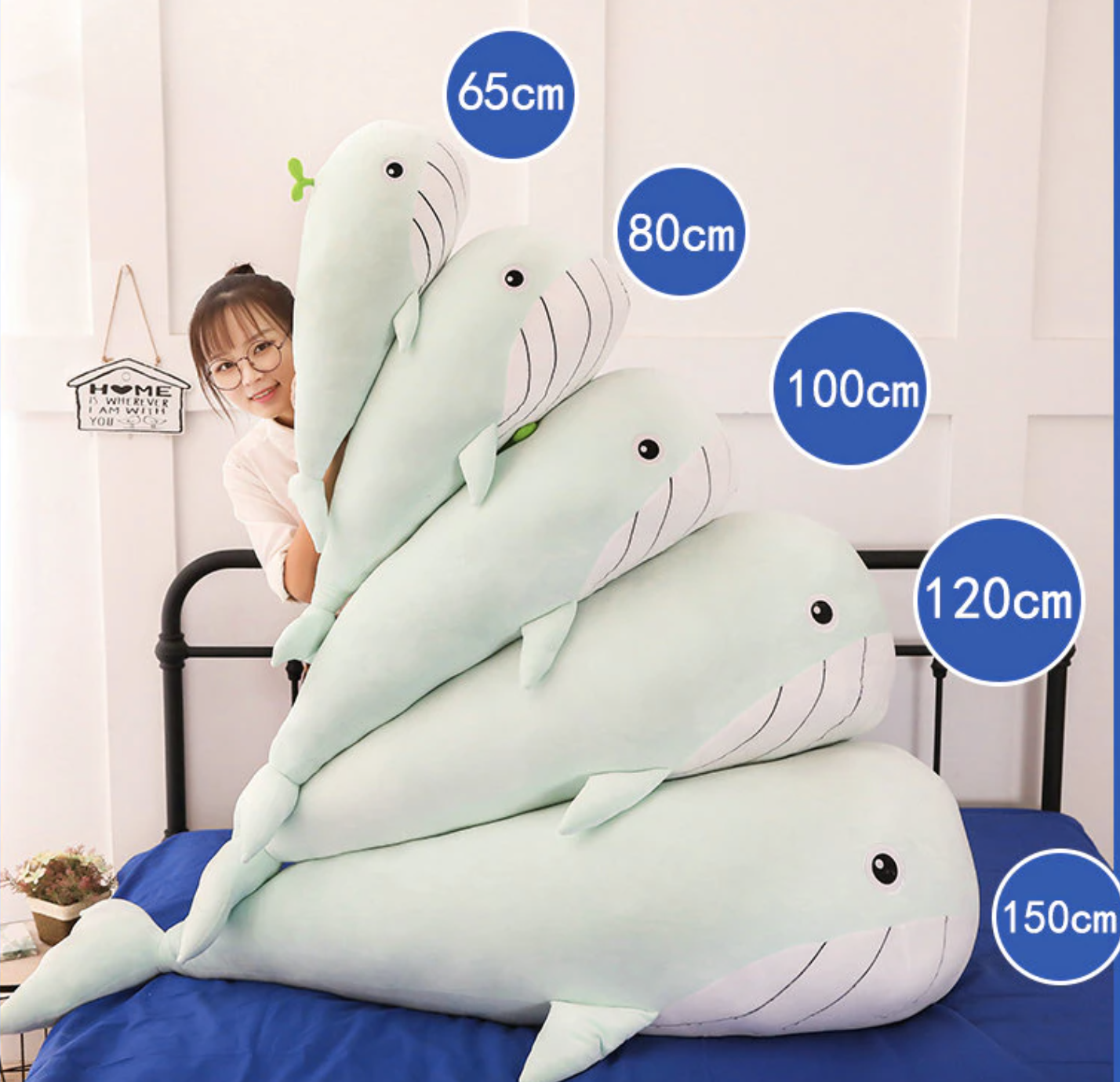 omgkawaiii 🐳 Aquatic Animals Plushies Giant Kawaii Whale soft Pillow Plush