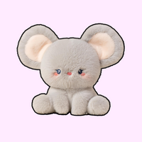 Adorable peluche de ratón kawaii