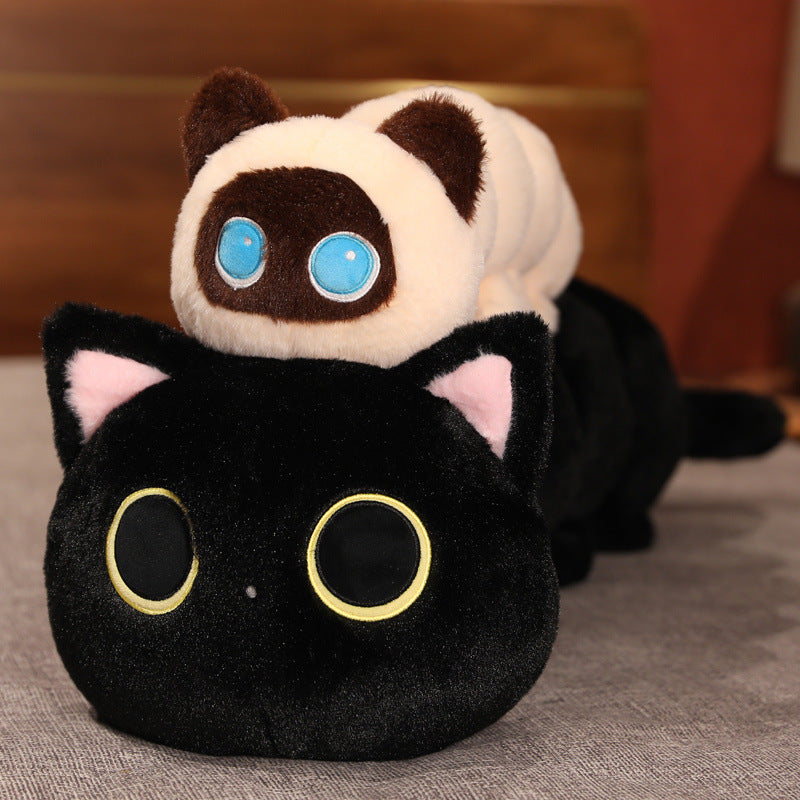 Gatitos de peluche con forma de oruga