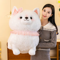 Blush Pomeranian Princess Plush dengan Tutu Merah Jambu