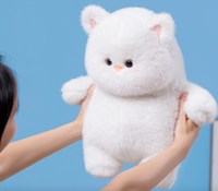 Chubby Snowball Kitten Plush