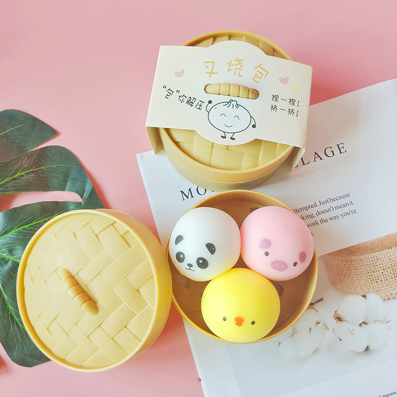 Kawaii Stuffed Bun Soft Stress Relief Toys