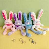 omgkawaii 4 pieces Pulling Ears Wonderland: Your Playful Rabbit Keychain Plush Toy