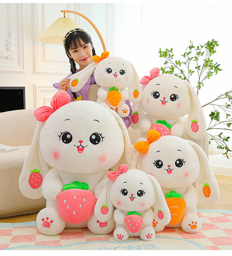 omgkawaii Adorable Bunny Plushie: Huggable Strawberry and Carrot Companion