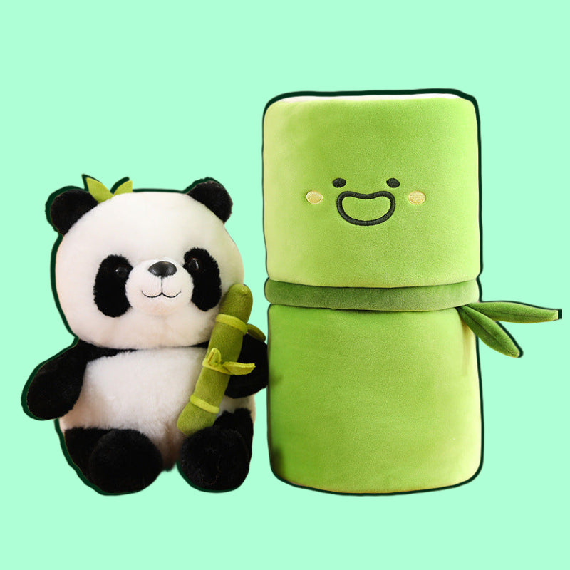Adorable Panda Plushie Inside Bamboo | Soft and Huggable Toy