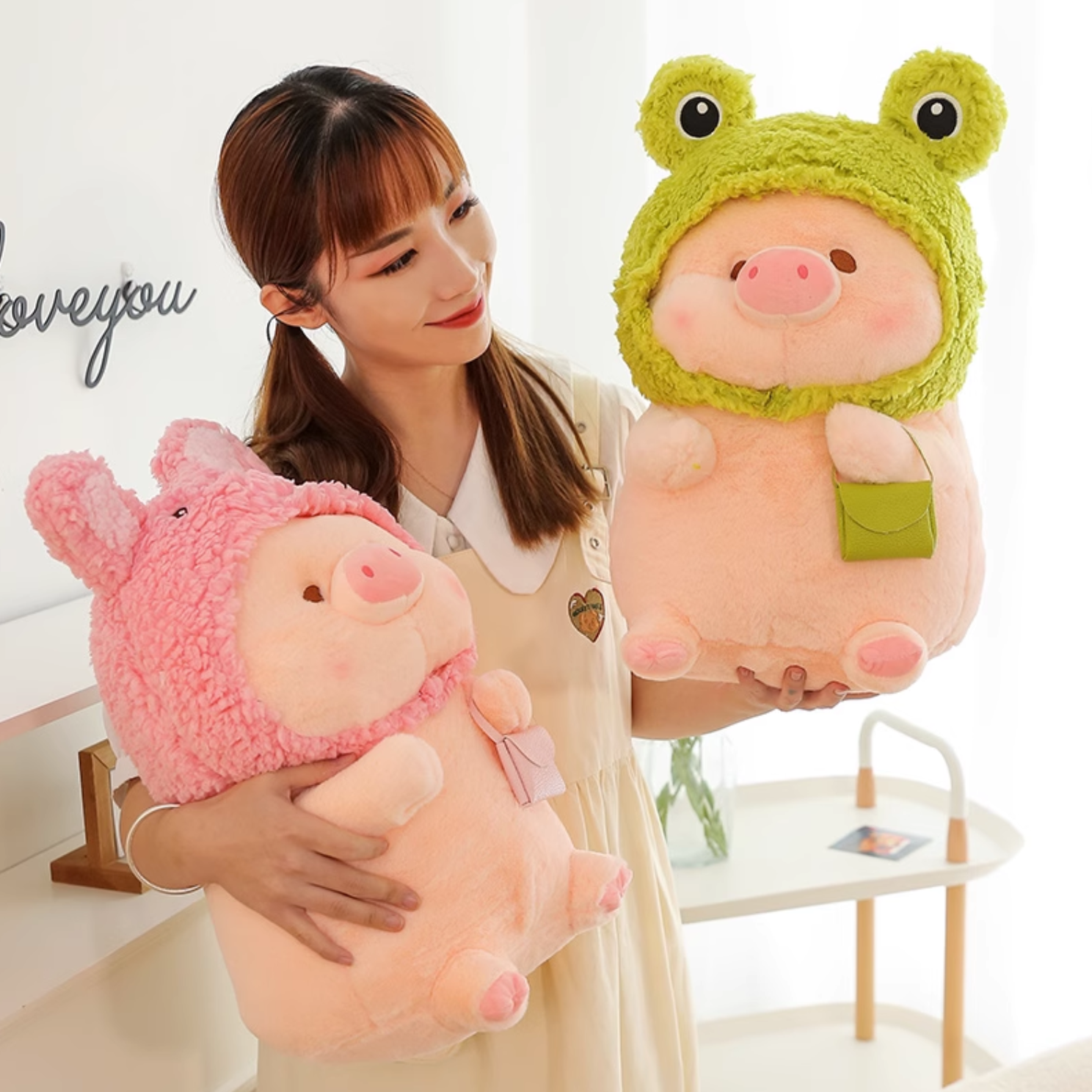 omgkawaii Adorable Pig Plush with a Handy Bag