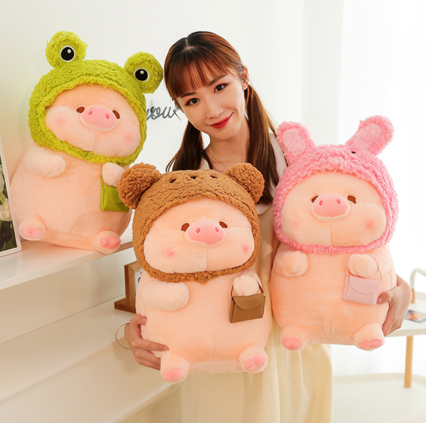 omgkawaii Adorable Pig Plush with a Handy Bag