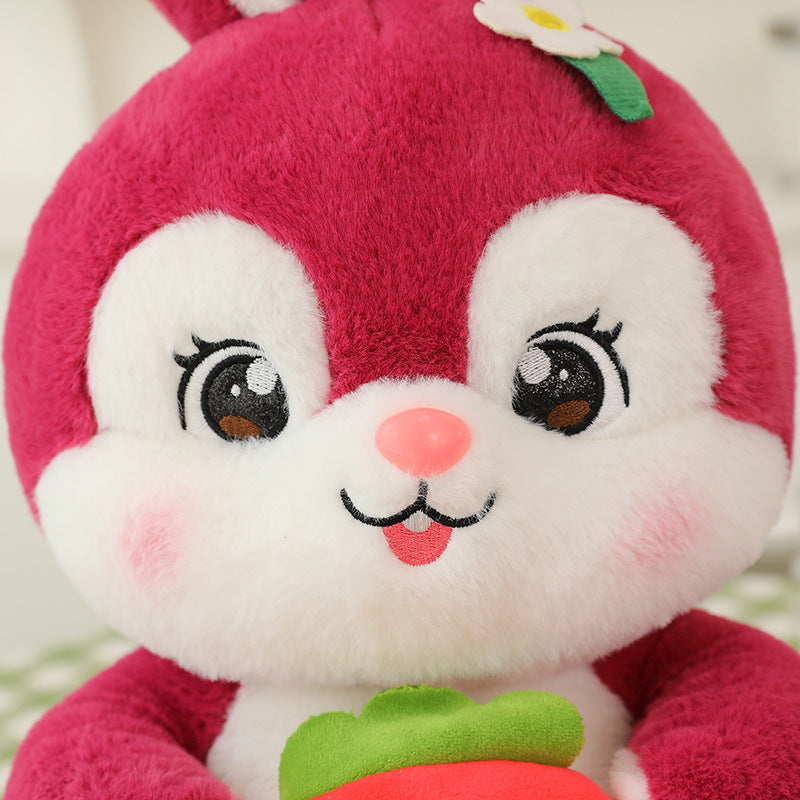 omgkawaii Adorable Plush Rabbit with Juicy Strawberry Companion