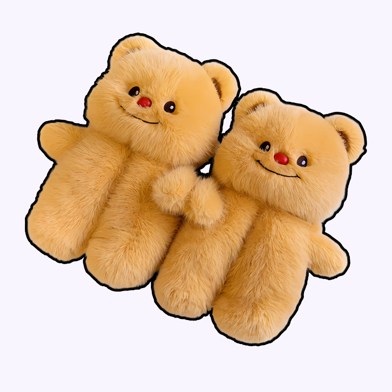 omgkawaii Apparel & Accessories 36-37 The Coziest Teddy Slippers for Your Feet!