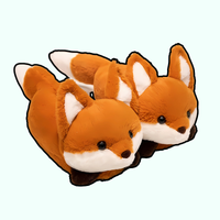 omgkawaii Apparel & Accessories Cozy Fox Plush Slippers: Snuggle and Step in Style