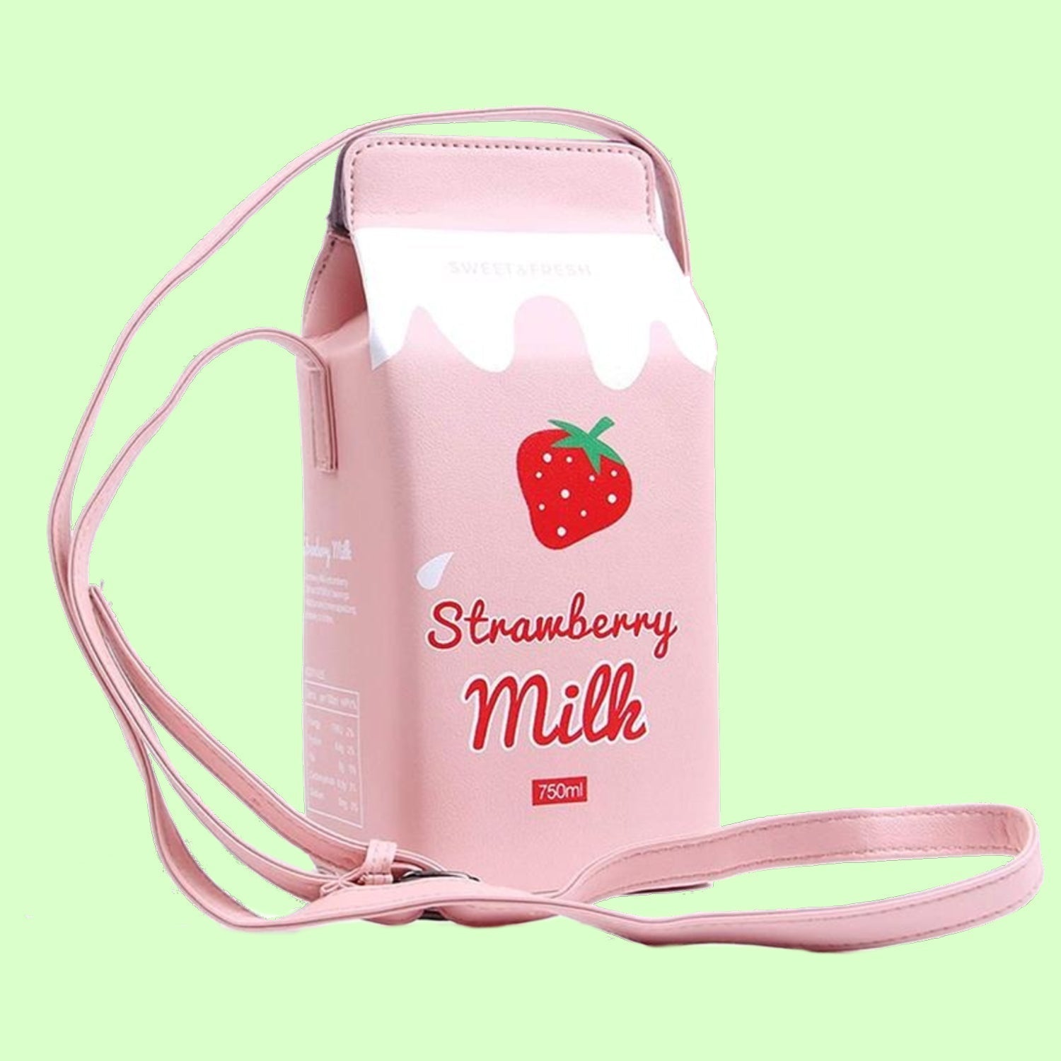 Strawberry Milk Cross Body Purse Bag