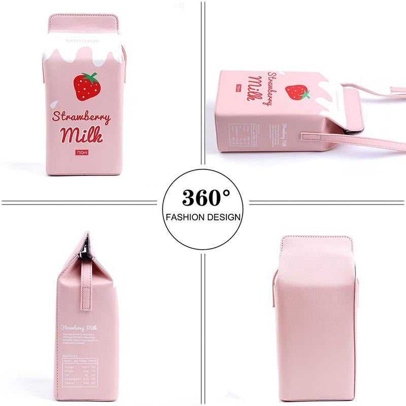 omgkawaii Apparel & Accessories Strawberry Milk Cross Body Purse Bag