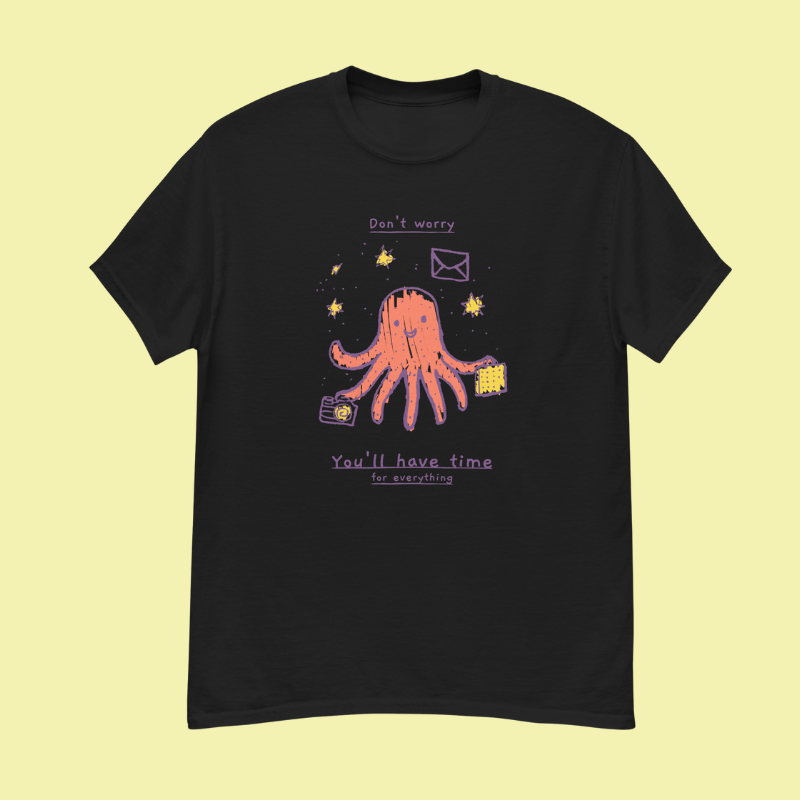 omgkawaii Apparel > Hoodies Black / S Busy Octopus Tee Juggling Life with a Smile