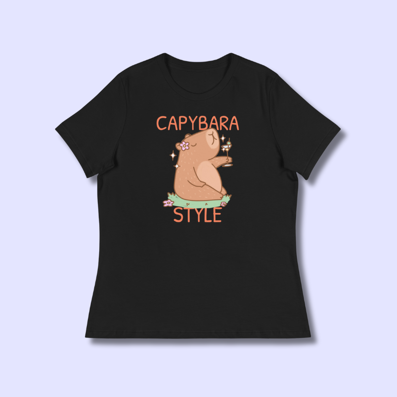 omgkawaii Apparel > Hoodies Black / S Stylish Capybara T-Shirts