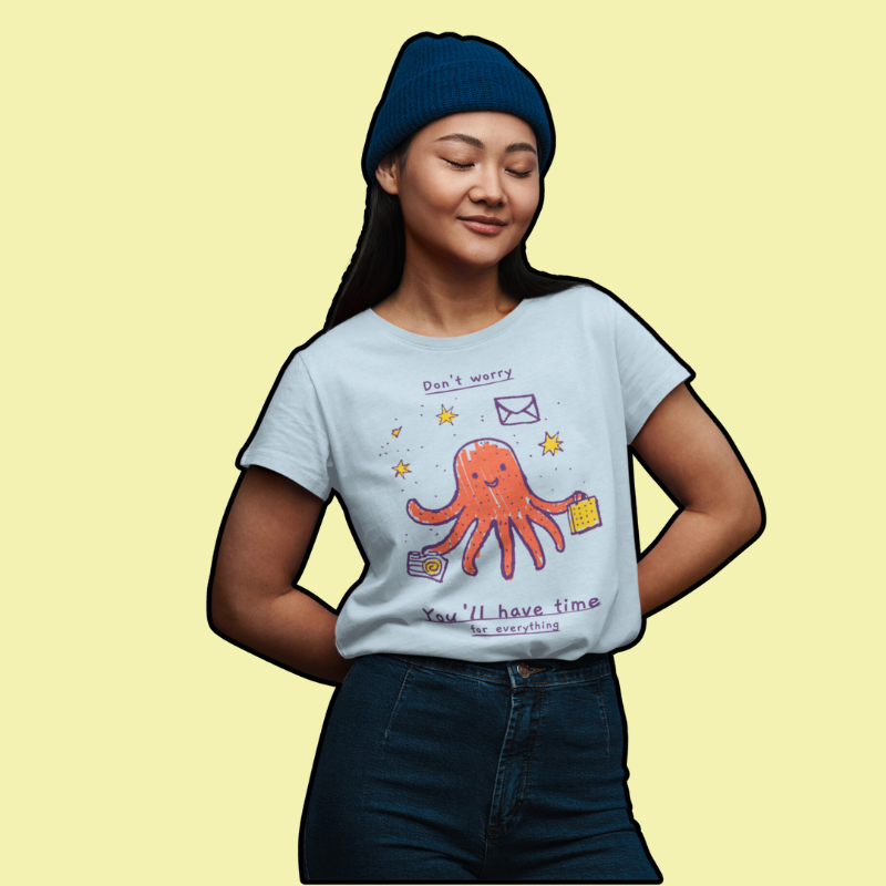 omgkawaii Apparel > Hoodies Busy Octopus Tee Juggling Life with a Smile