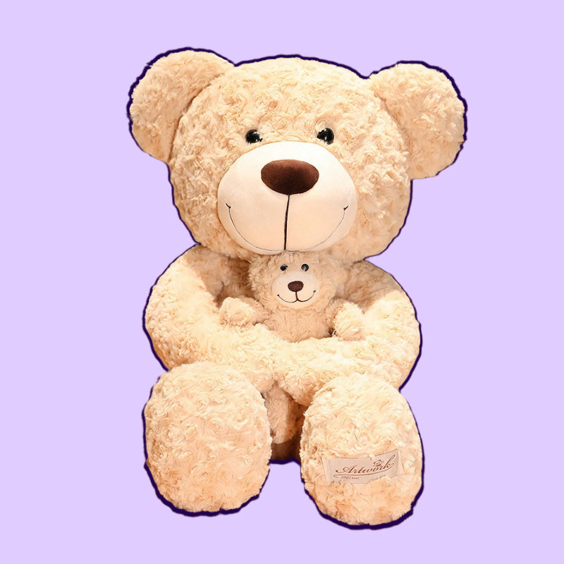 omgkawaii Beige / 50 CM A Heartwarming Tale of a Teddy Bear Mom and Baby