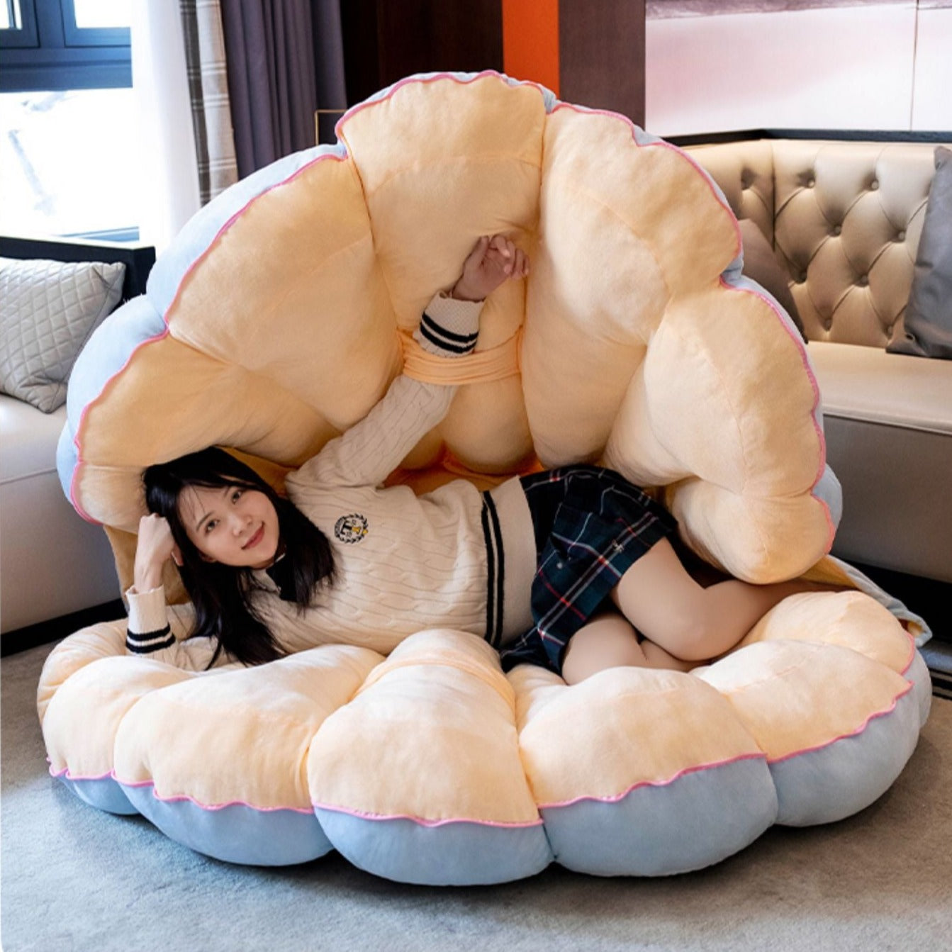 omgkawaii Clam Shell Pillow Plush Bed