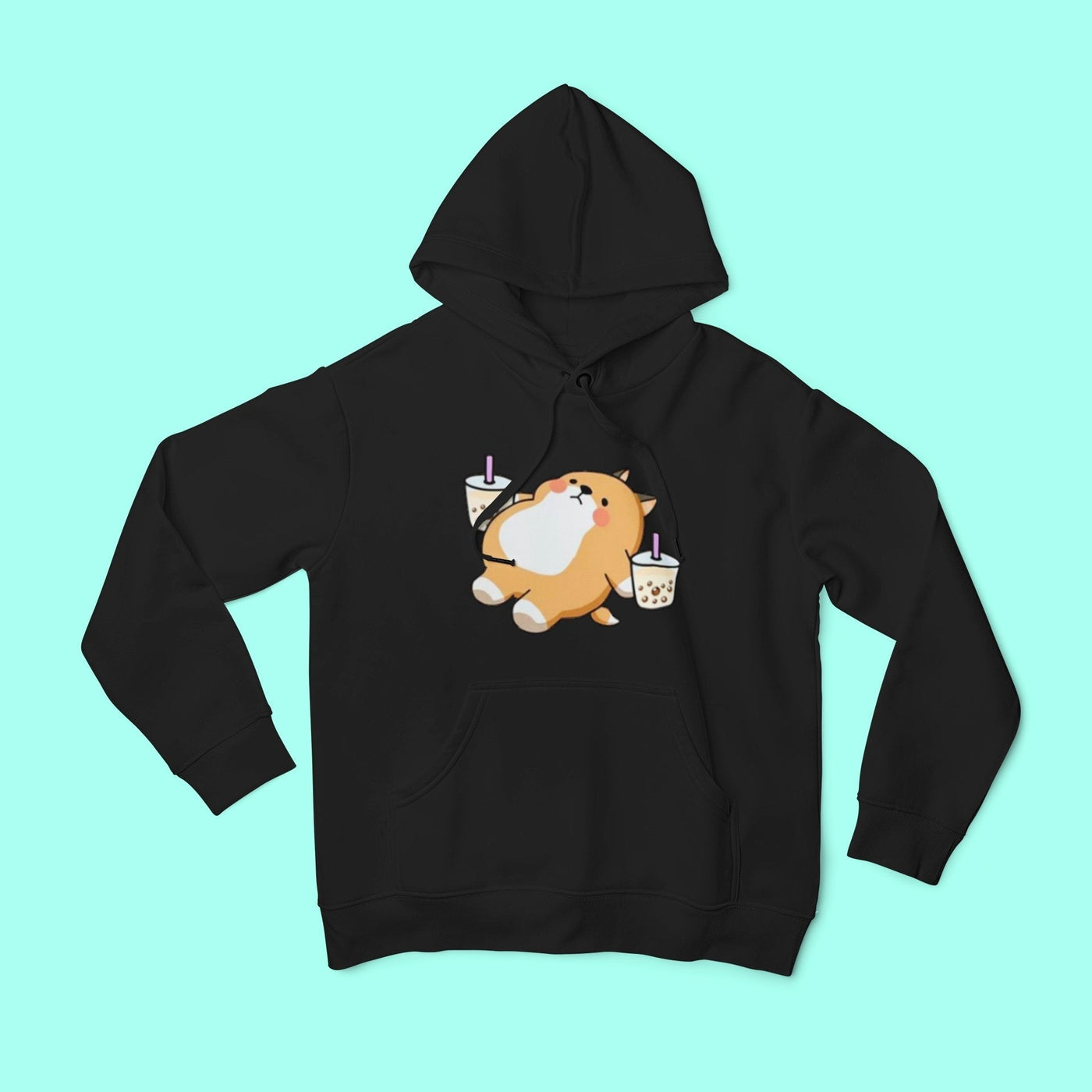 omgkawaii Clothing Black / S Boba Tea Dog Hoodie