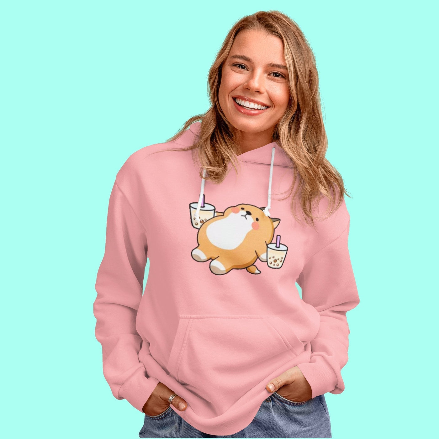 omgkawaii Clothing Boba Tea Dog Hoodie