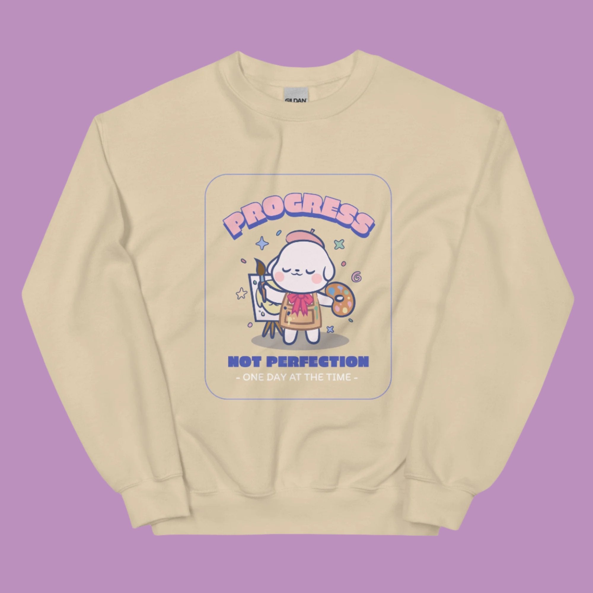 omgkawaii Clothing Sand / S Kawaii Artist Sweatshirt - Progress Not Perfection