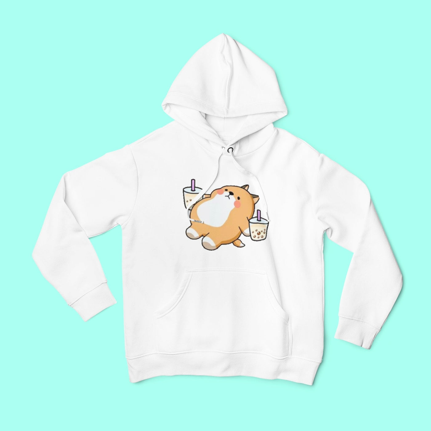 omgkawaii Clothing White / S Boba Tea Dog Hoodie