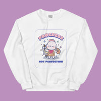 omgkawaii Clothing White / S Kawaii Artist Sweatshirt - Progress Not Perfection