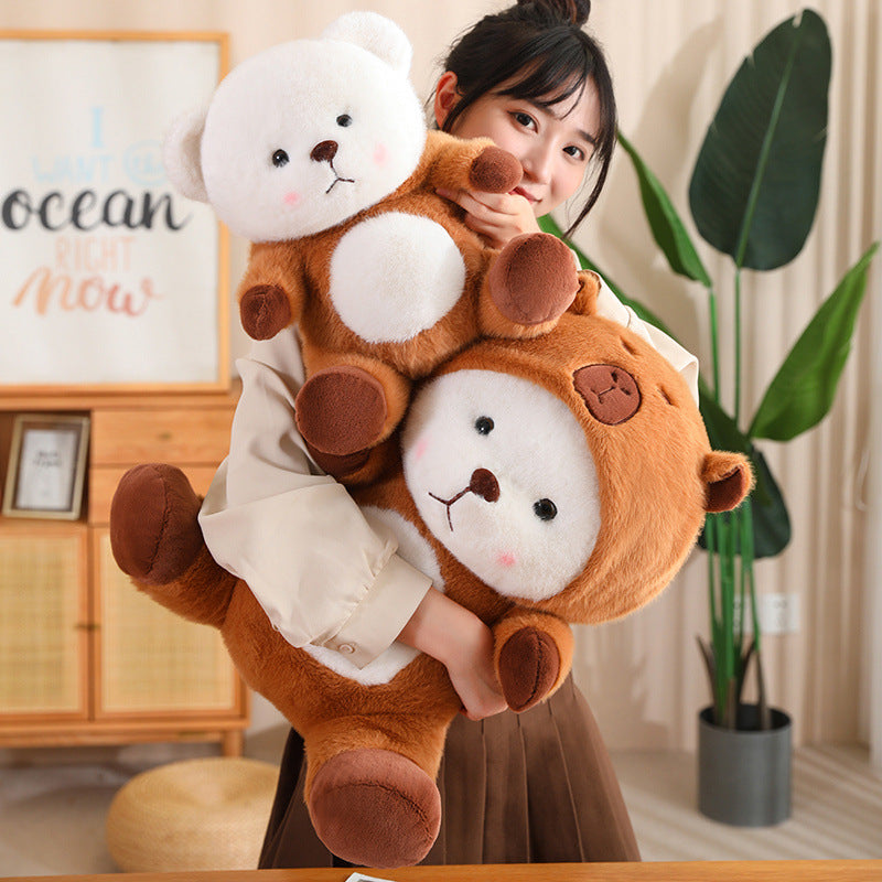 Cuddly Capybara Bear Plush: Huggable Happiness! | omgkawaii