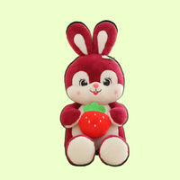 omgkawaii Dark Pink / 40 CM Adorable Plush Rabbit with Juicy Strawberry Companion