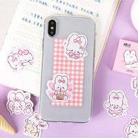 omgkawaii Decorative Stickers Kawaii Rabbit Bunny Pink 45 Pieces Stickers