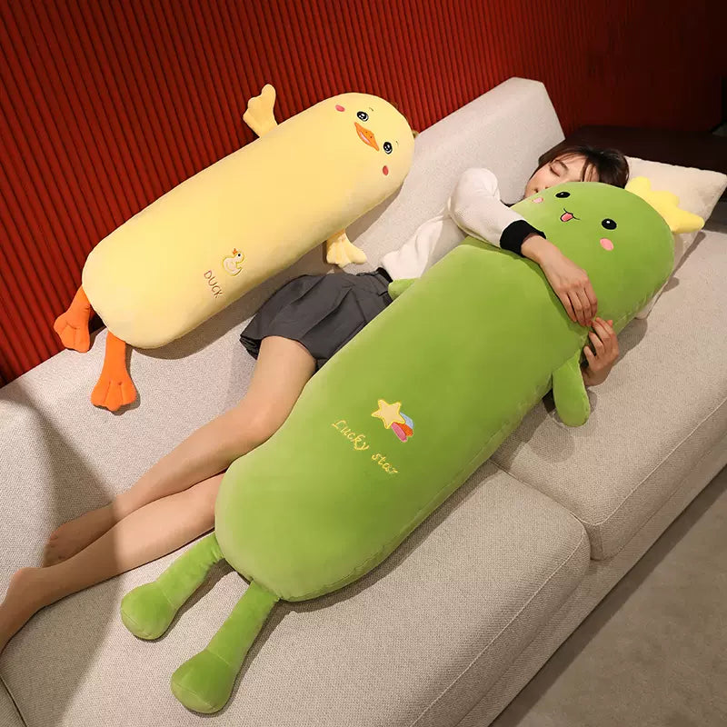 omgkawaii Dinosaur and Duck Long Pillow Plush