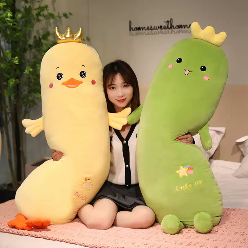 omgkawaii Dinosaur and Duck Long Pillow Plush