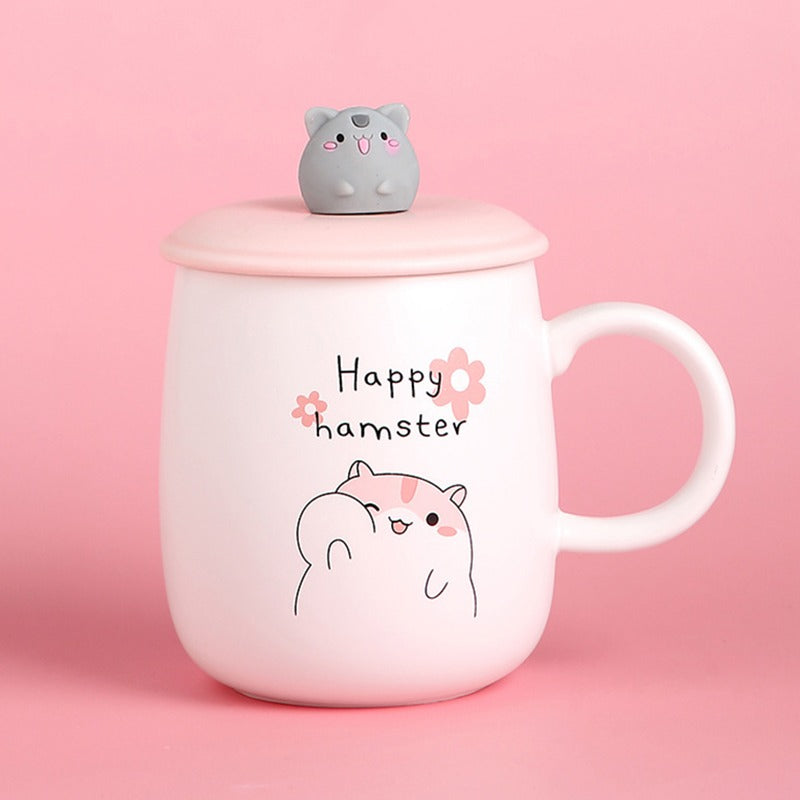 omgkawaii Drinkware Happy Hamster Cute Hamster Mugs