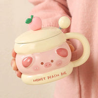 omgkawaii Drinkware Honey Peach Pig Mug – Embrace Sweetness!