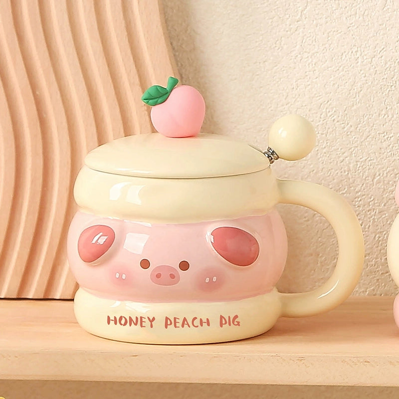 omgkawaii Drinkware Honey Peach Pig Mug – Embrace Sweetness!