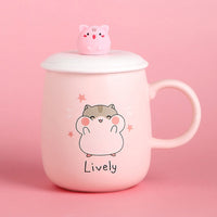 omgkawaii Drinkware Lively Cute Hamster Mugs