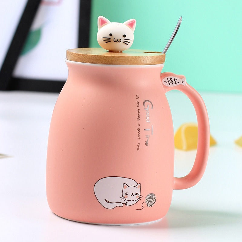 omgkawaii Drinkware Pink Cute Cat Kawaii Mugs