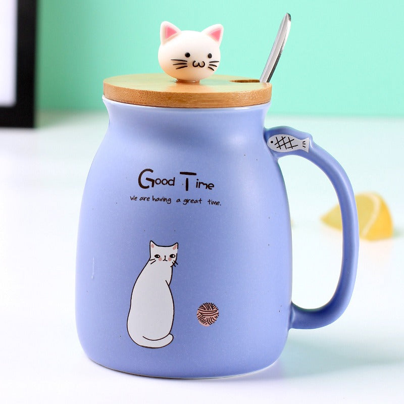omgkawaii Drinkware Purple Cute Cat Kawaii Mugs