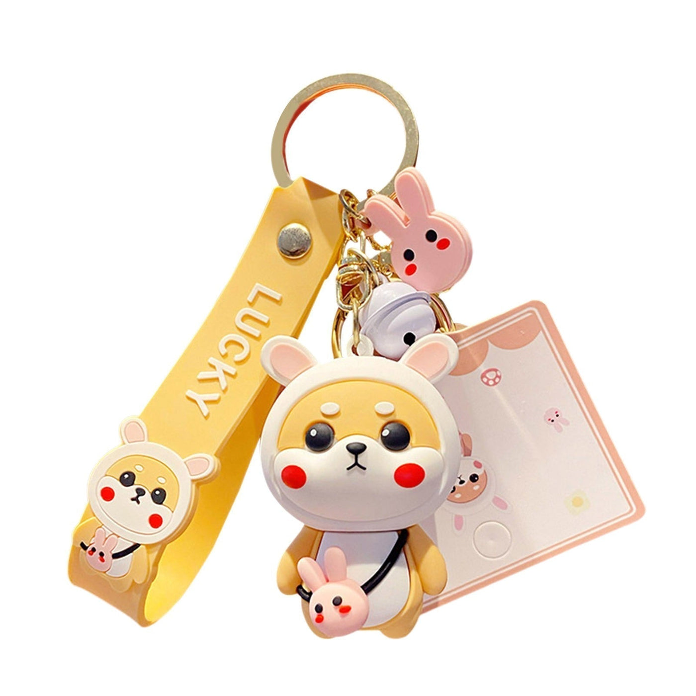 omgkawaii Keychains Beige Cute Little Shiba Inu Keychain