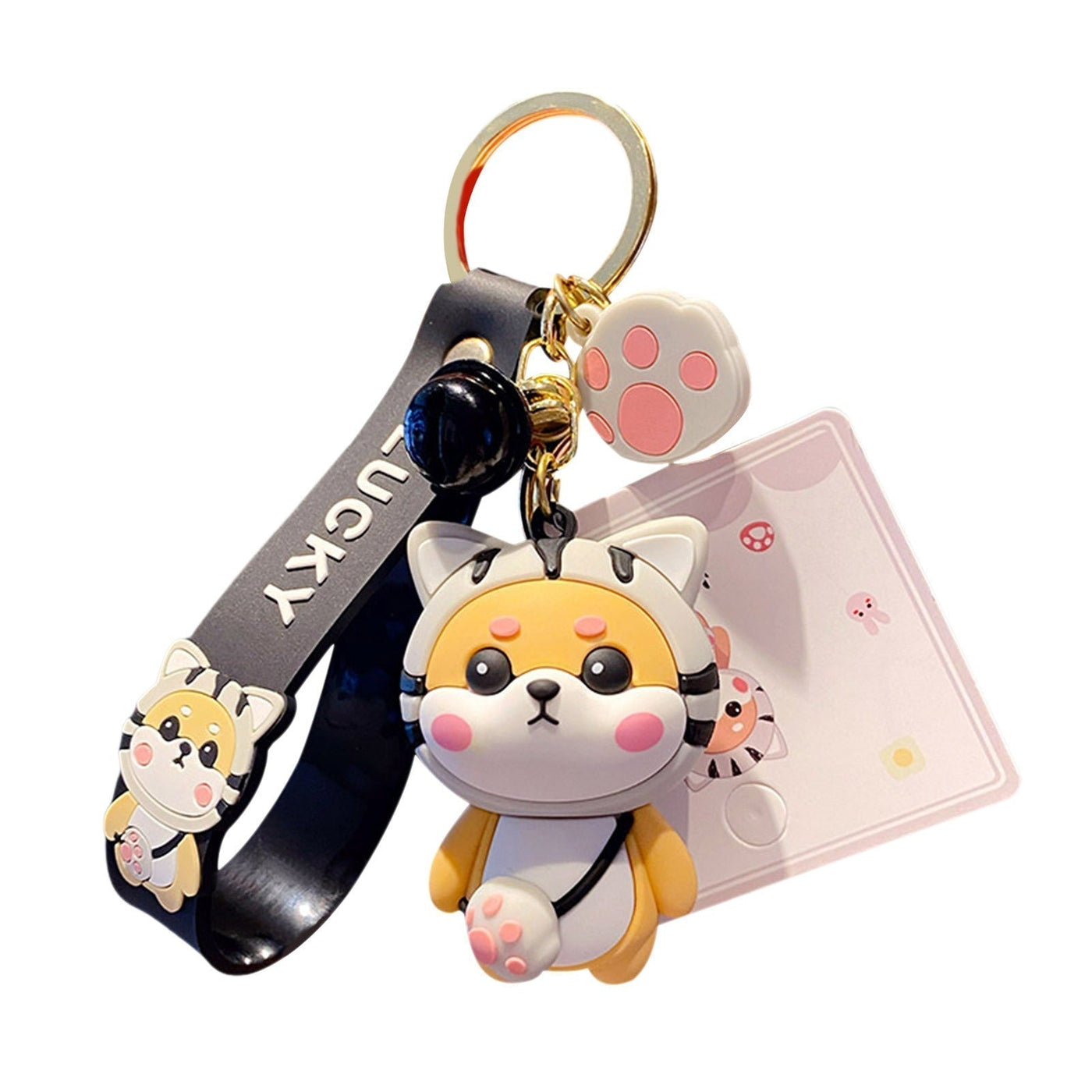 omgkawaii Keychains Black Cute Little Shiba Inu Keychain