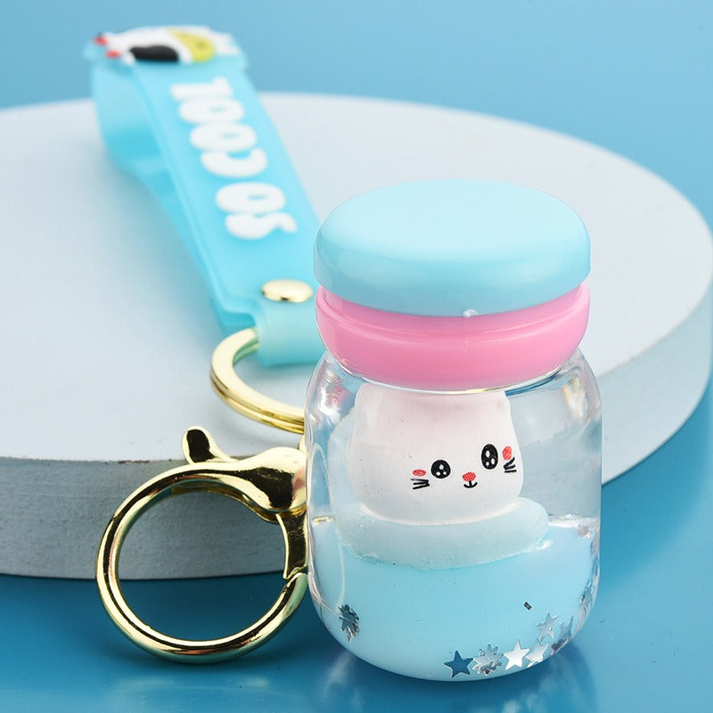 omgkawaii Keychains Blue Floating Kitten Keychain