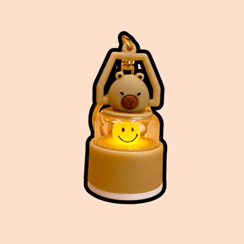 omgkawaii Keychains Brown Luminous Capybara Lantern Keychains