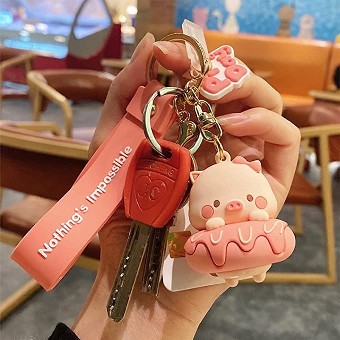 omgkawaii Keychains Cute Pig Keychain