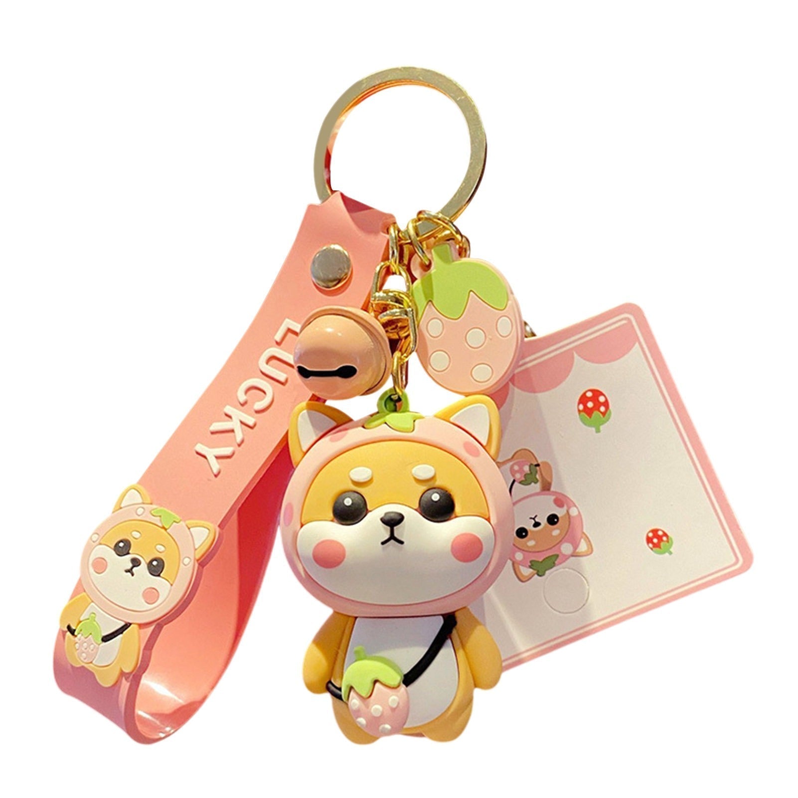 omgkawaii Keychains Pink Cute Little Shiba Inu Keychain
