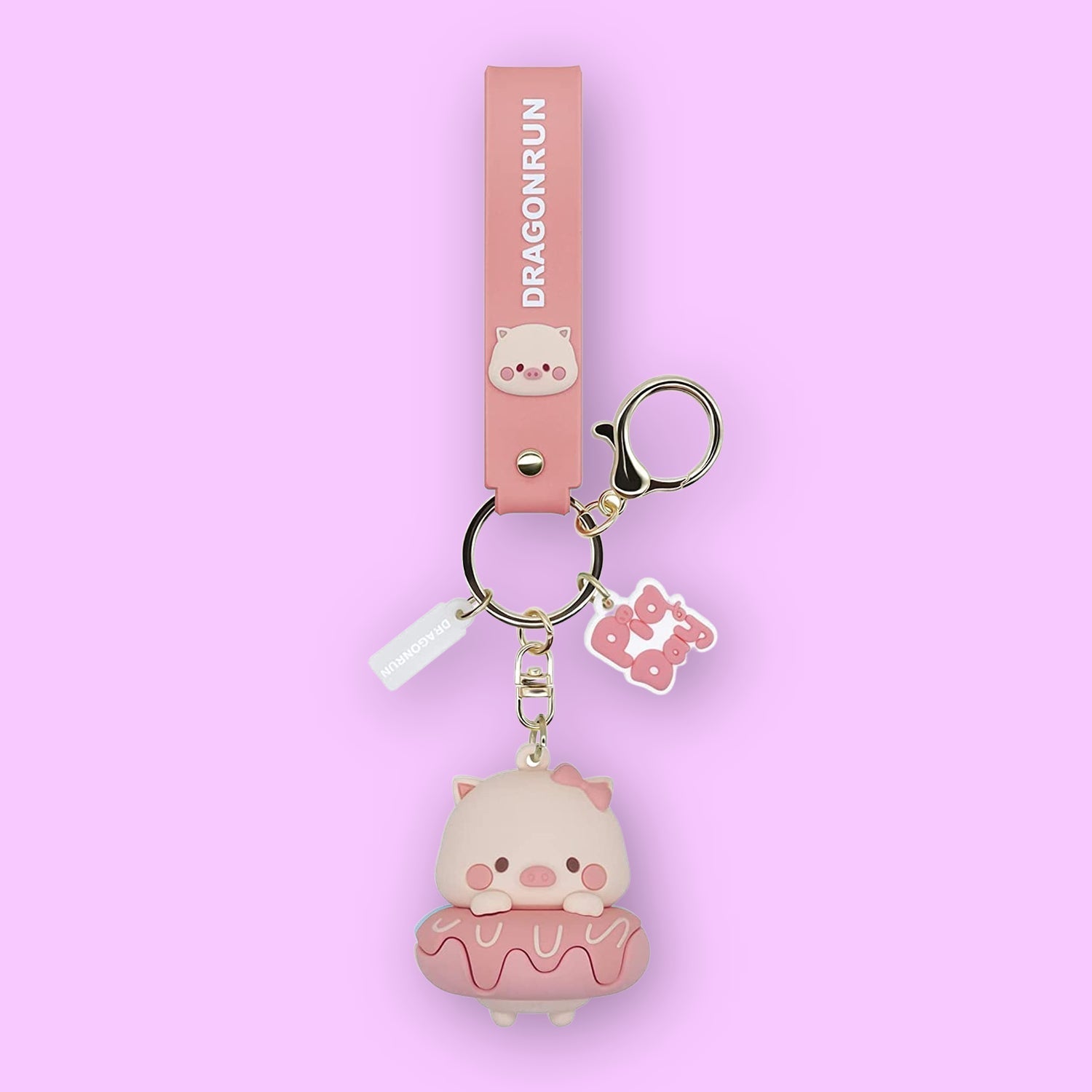 omgkawaii Keychains Pink Cute Pig Keychain