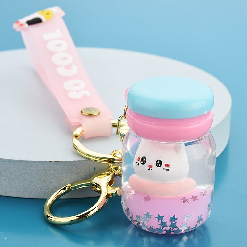 omgkawaii Keychains Pink Floating Kitten Keychain