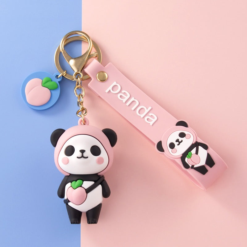 omgkawaii Keychains Pink Fruit Panda Keychain