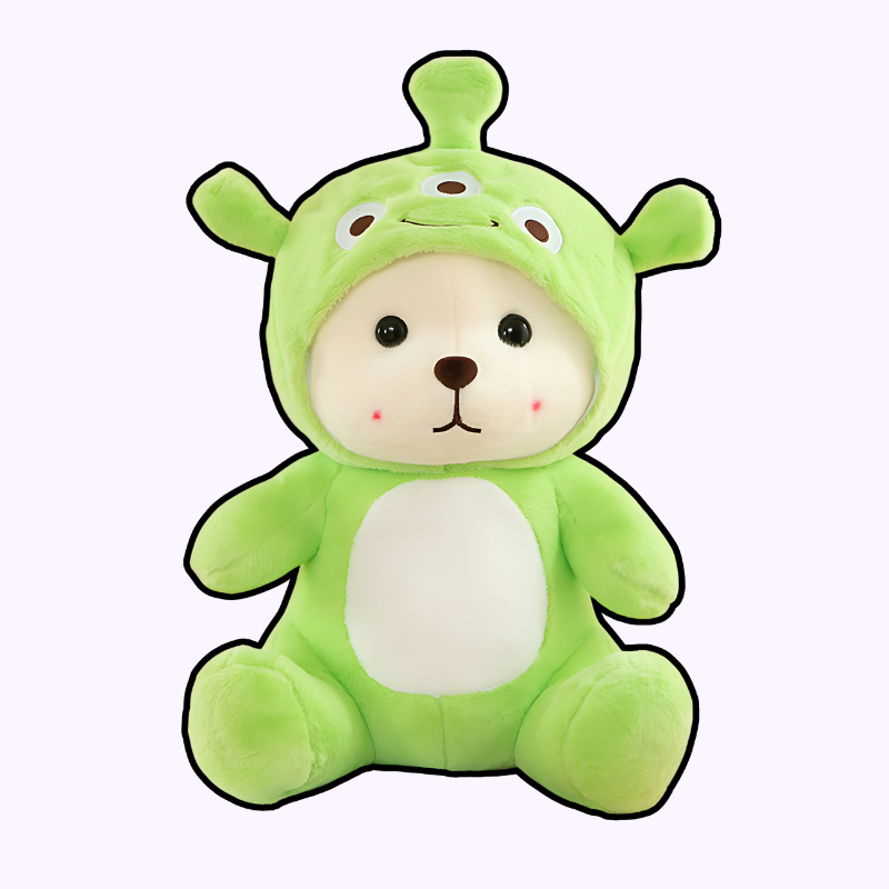 omgkawaii Lovable Green Alien Bear Plush