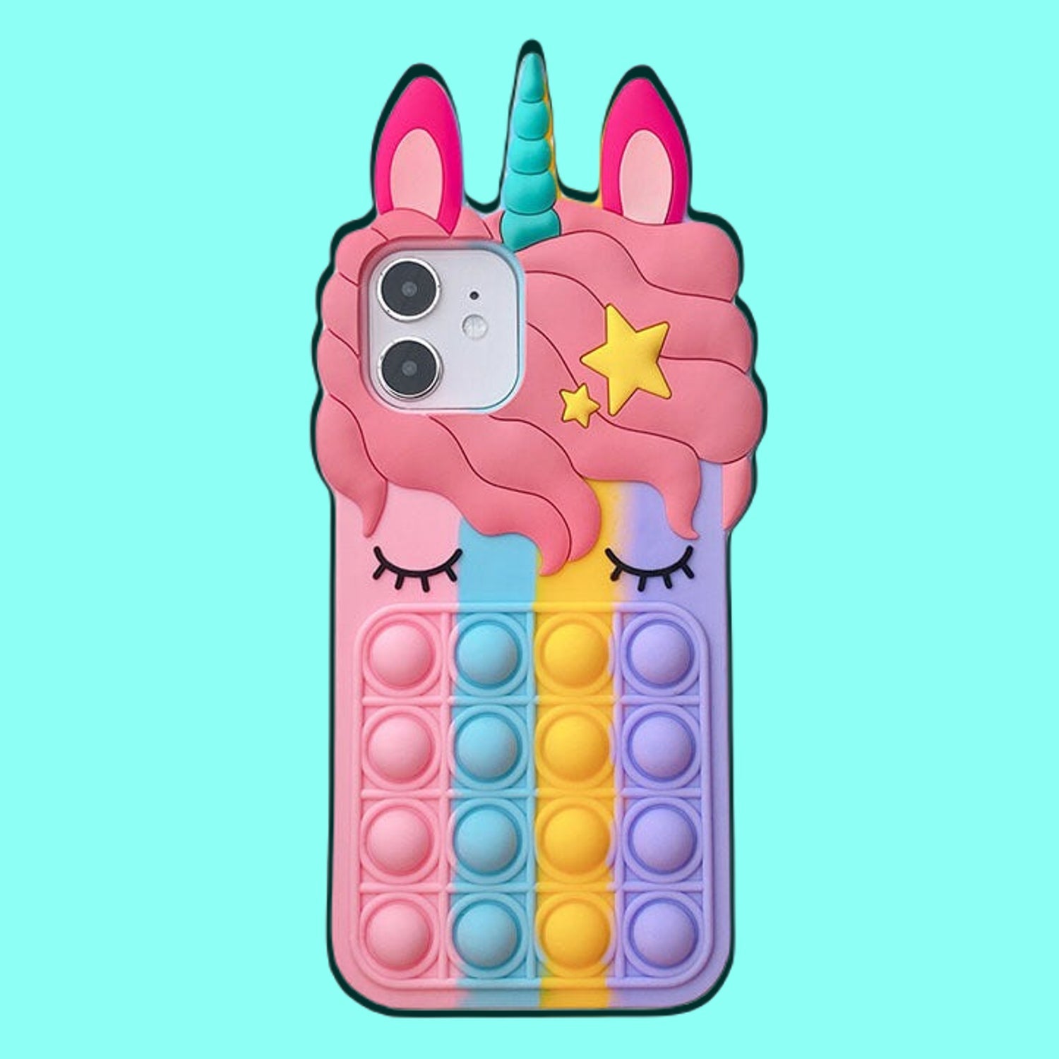 omgkawaii Mobile Phone Cases iPhone X Unicorn Pop It Phone Case for iPhone